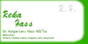 reka hass business card